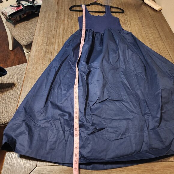 Tuckernuck Navy Mixed Media Juliette Dress Small Label coming detached - Picture 2 of 11